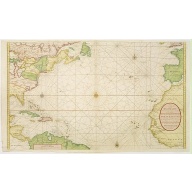 Nieuwe Wassende Graade Zee Kaart over de Spaanse Zee Vant Kanaal tot 't Eyland Cuba in Westindia. . .