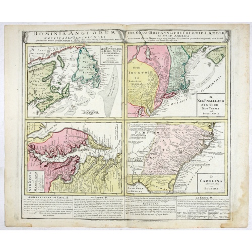 Dominia Anglorum in America Septentrionali.