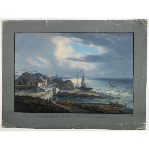 Vue de Gattweick et de l'embouchure du Rhin, dans la Mer du Nord.