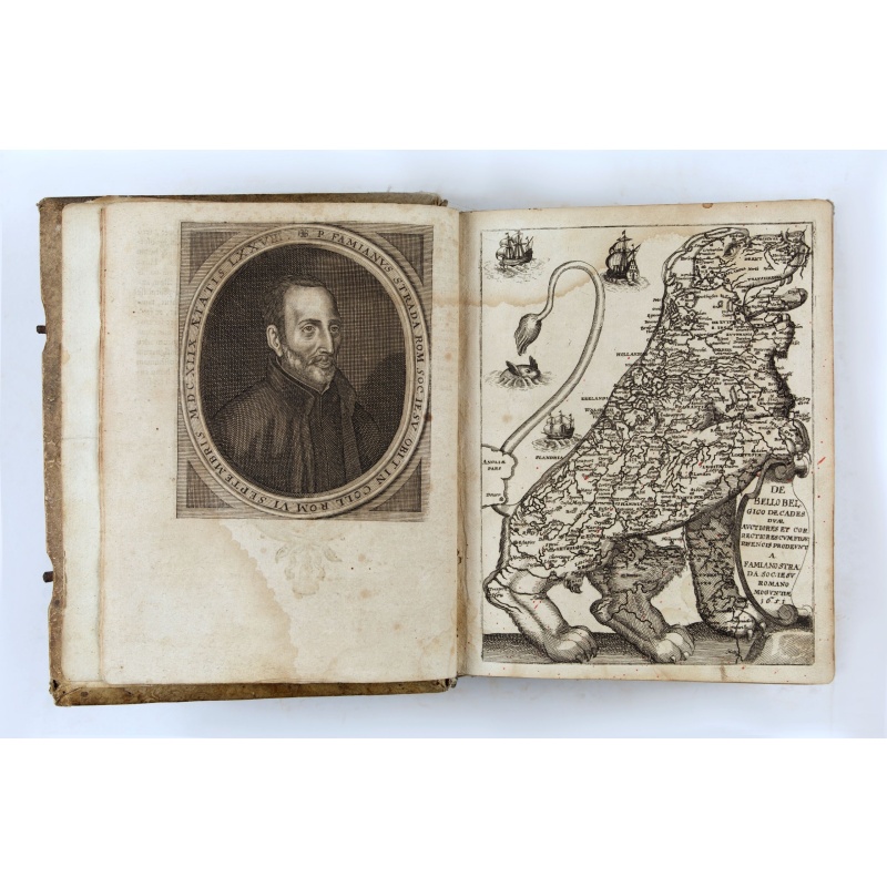 De Bello Belgico decades duae ab excessu... [including lion map]