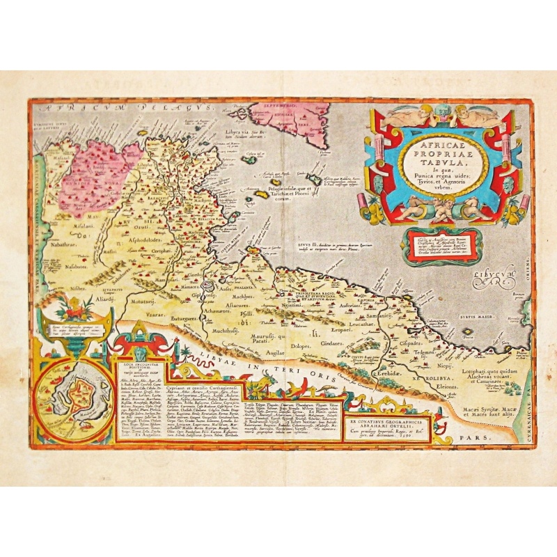 AFRICAE PROPRIAE TABULA In qua, Punica regna vides; Tyrios, et Agenoris / urbem.