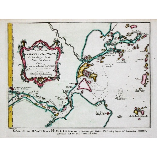 [Lot of 6] Carte de la Baye d'Hocsieu. Fukin. (3 Maps + 3 Gravure of China)