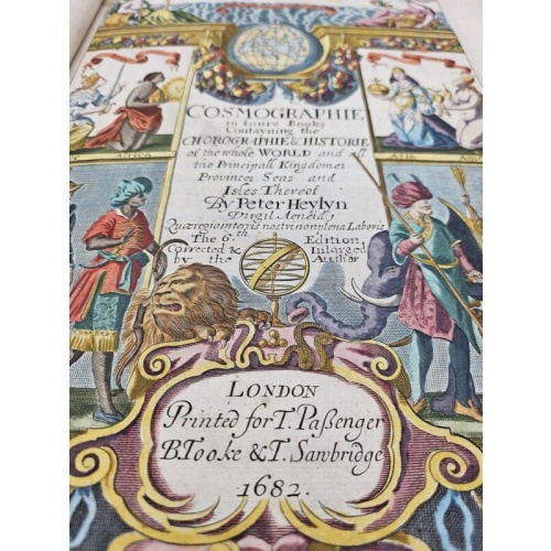 The first work to describe in print Australia, and California, Terra del Fuego, and other territories in the New World. Title-page and maps contemporary hand-coloured.