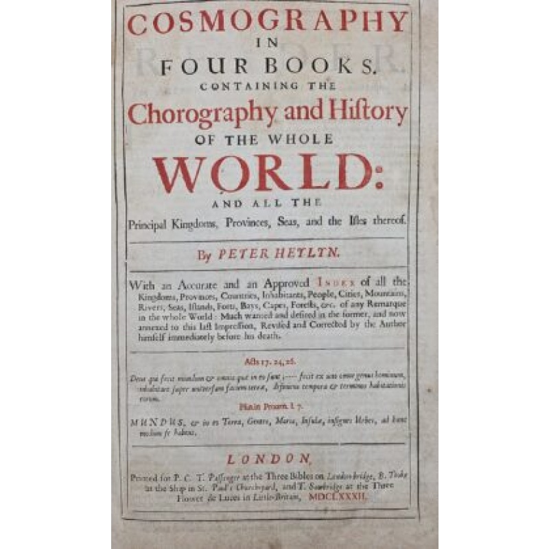 The first work to describe in print Australia, and California, Terra del Fuego, and other territories in the New World. Title-page and maps contemporary hand-coloured.