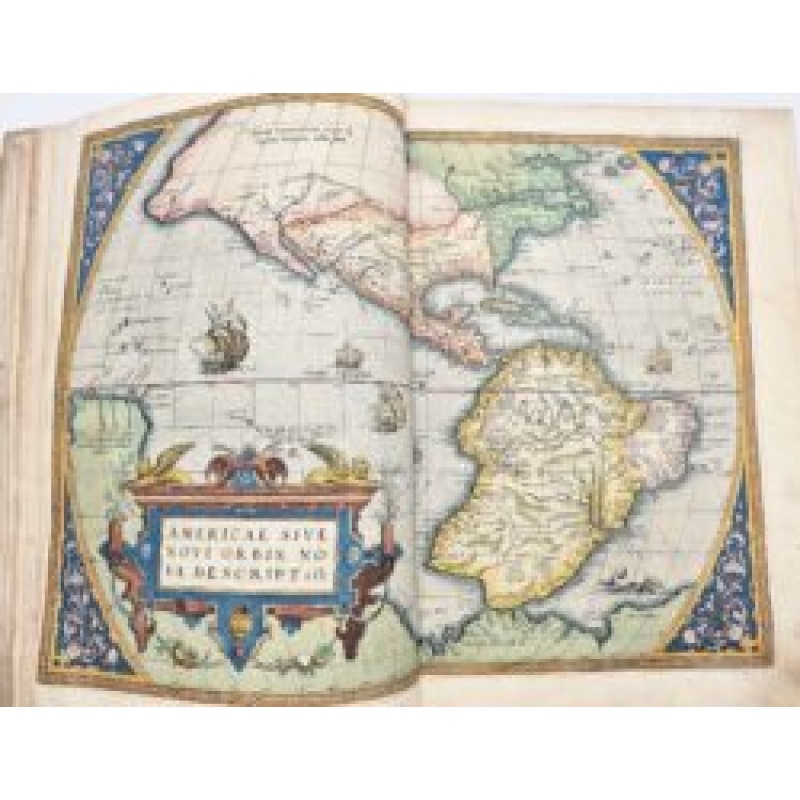 An early and beautifully contemporary hand-coloured worldatlas by Ortelius.