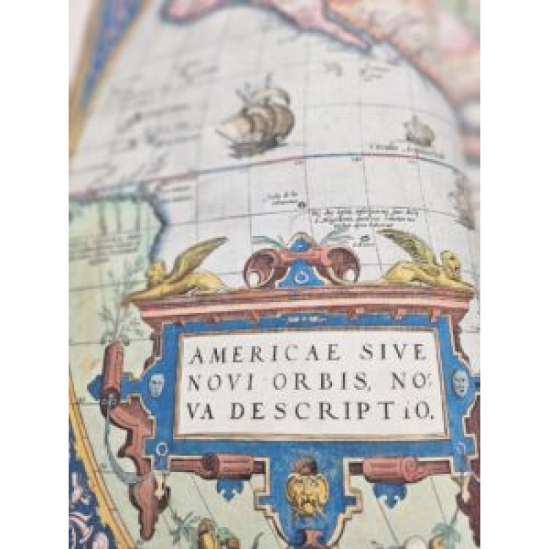 An early and beautifully contemporary hand-coloured worldatlas by Ortelius.