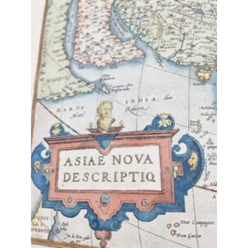An early and beautifully contemporary hand-coloured worldatlas by Ortelius.