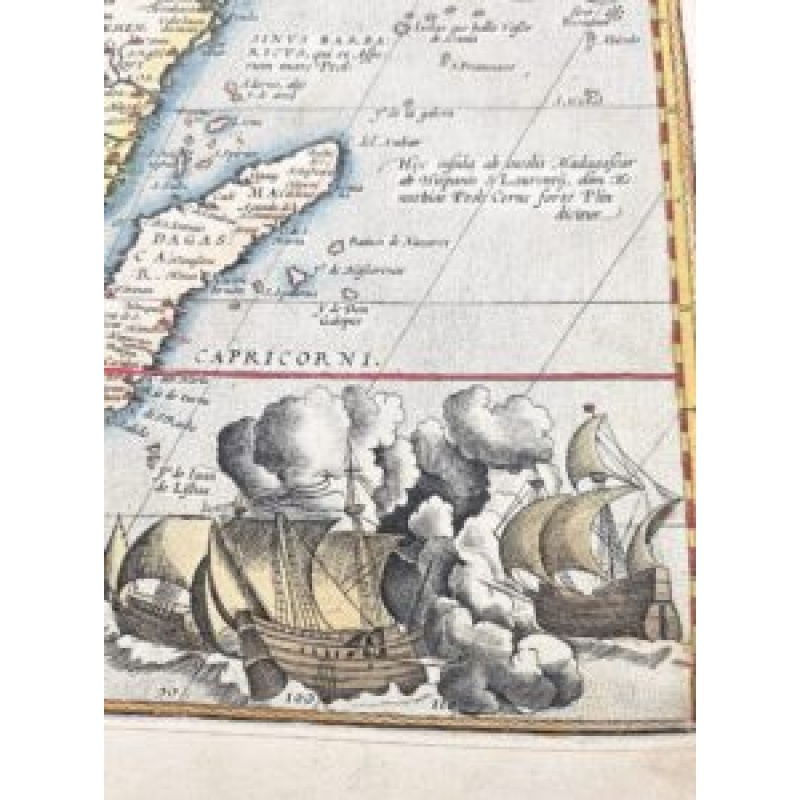 An early and beautifully contemporary hand-coloured worldatlas by Ortelius.