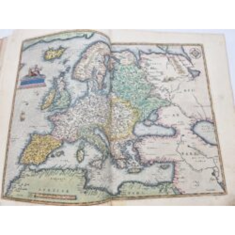 An early and beautifully contemporary hand-coloured worldatlas by Ortelius.