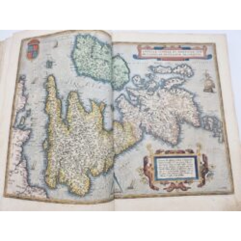 An early and beautifully contemporary hand-coloured worldatlas by Ortelius.