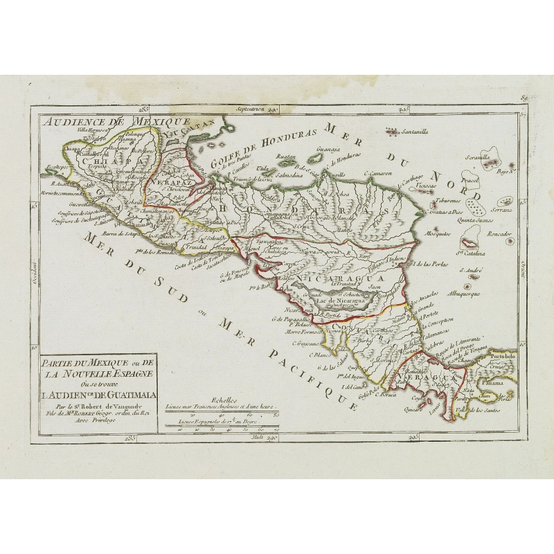 Partie du Mexique ou de la Nouvelle Espagne Où se trouve l'Audience de Guatimala.