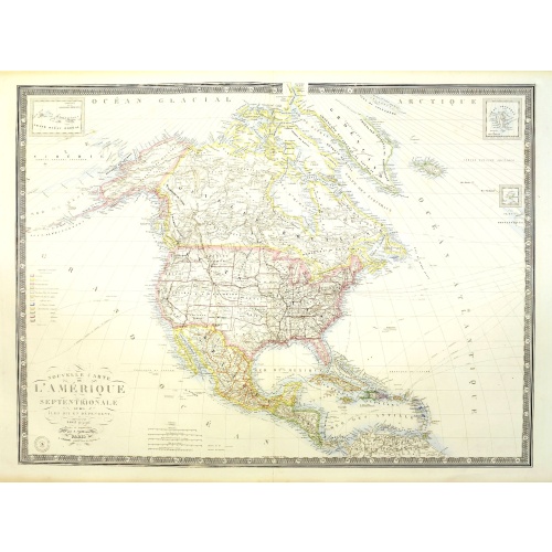 Nouvelle carte de l'Amérique Septentrionale et des iles qui en dépendent dressée par H. Brué. . .