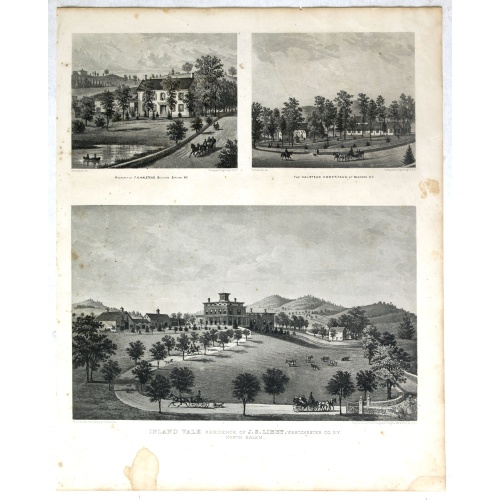 Property of F.A.Halstead Bedford Station, The Halstead Homestead at Bedford and Inland Vale residence of J.S.Libby, Westchester Co. NY North Salem.