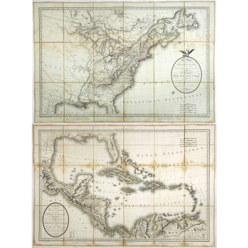A Map of the United States and Canada, New-Scotland, New-Brunswick and New-Foundland ... [together with] A Map of the West-Indies and of the Mexican-Gulph...