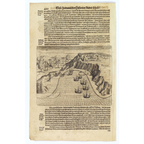 [Dutch attack the fortress of Praia.]