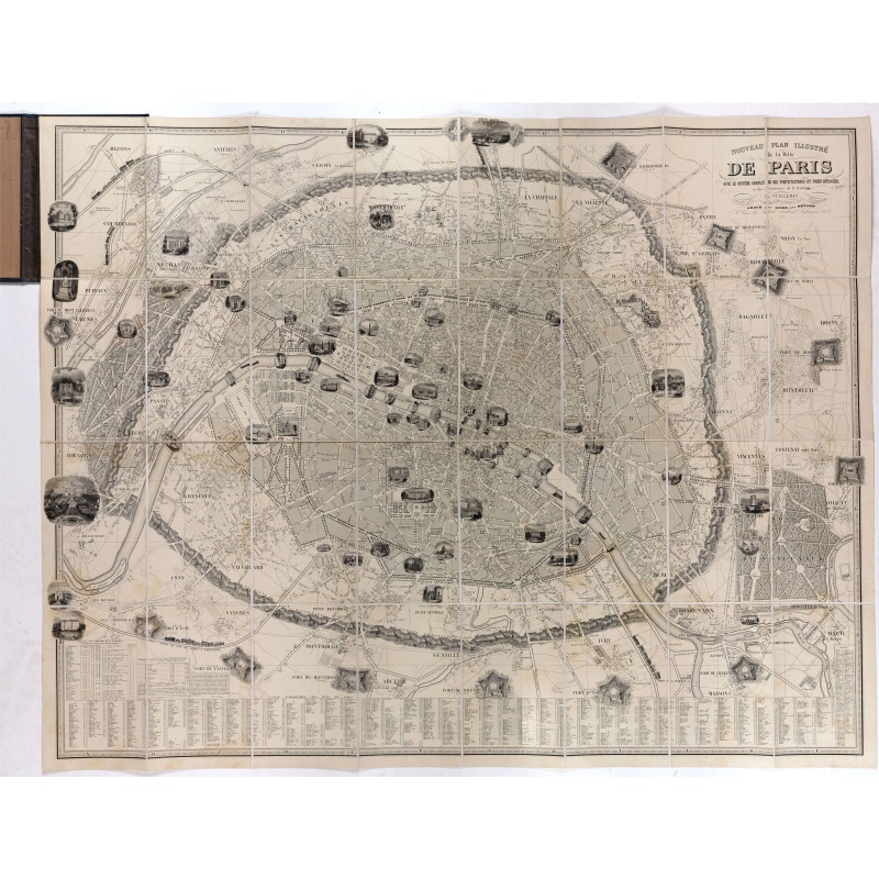 Nouveau plan illustré de la ville de Paris . . .