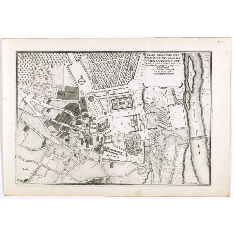 Plan general des chateaux et ville de St Germain en Laye.