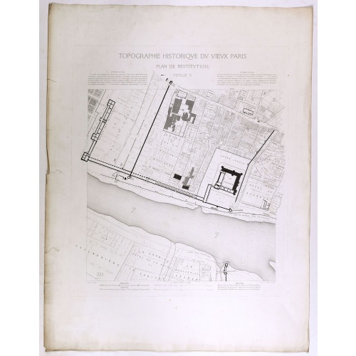 Topographie historique du vieux Paris / Plan de restitution Feuille V.