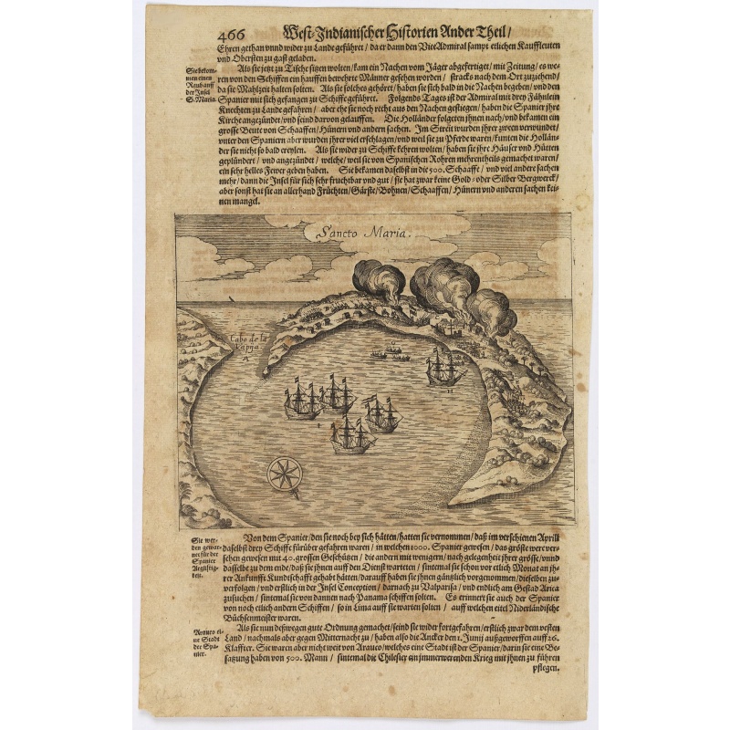 [Spilbergen's fleet visits the island of Santa Maria] / [The Dutch visit Isla Mocha].