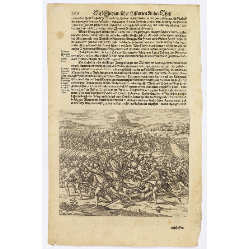 [The bloody battle at Chupas] / [Francesco Pizzaro is killed].