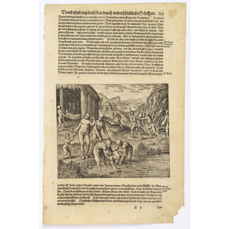 [How natives of Paria cope with illness] / Vespucci reaches Lake Maracaibo]..