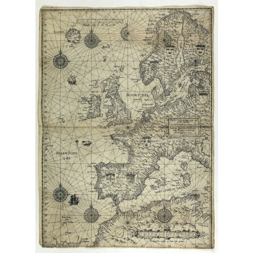 Universe Europae Maritime Eiusque Navigationis Descriptio. Generale Pascaerte van Europa . . .