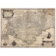 Provinciae, Regionis Galliae, vera exactissimaq. descriptio. Provence Petro Ioanne Bomparioo auctore.