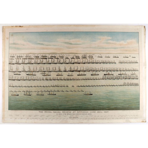 The Royal Naval review at Spithead, June 26th, 1897. In Honour of Her Majesty Queen Victoria's Diamond Jubilee.