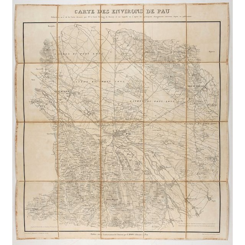 Carte des environs de Pau. . .