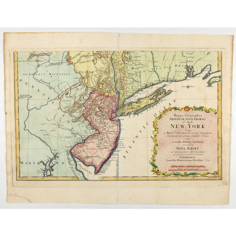 Mappa geographica Provinciæ Nova Eboraci ab Anglis New-York . . .