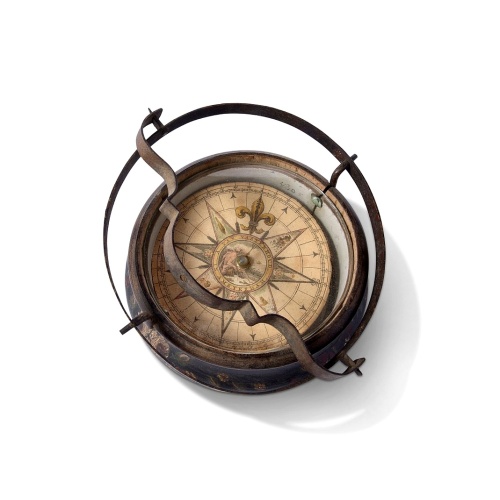 Inverted nautical Compass, called "mouchard" (~ "spy-glass")