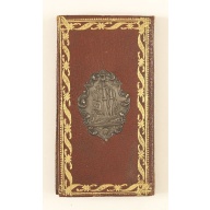 Calendrier de la cour, tiré des éphémérides, pour l'Année bissextile.. / Notebook bearing silver plates with the VOC monogram.
