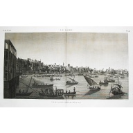 Le Kaire (Cairo). Vue de la place Ezbekyeh, côté du sud