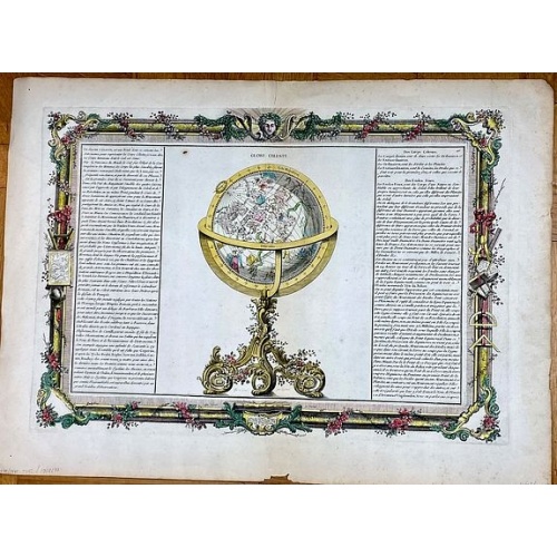 [Lot of 2 prints of Globes] La Sphere Terrestre / La Sphere Celeste.