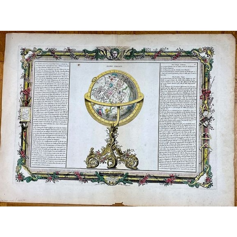 [Lot of 2 prints of Globes] La Sphere Terrestre / La Sphere Celeste.