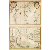 [Set of 2 maps of Caspian Sea.] Carte marine de la Mer Caspiene. Levee suivant les ordres de S.M. Czariene, P