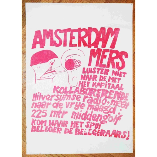[Dutch provo Propaganda Poster] De Vrije Maagd Radio